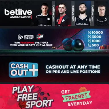 Différents types de paris proposés par BETLIVE